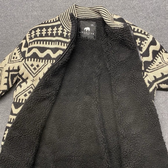 American Stitch Full Zip Sherpa Acrylic Aztec Southwestern Heavyweight Jacket XL - Picture 6 of 7